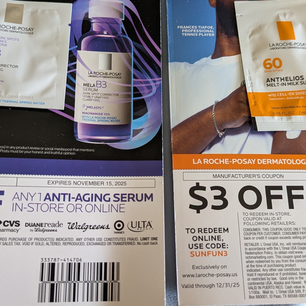 La Roche Posay skincare Samples With Coupons BN Fast Ship